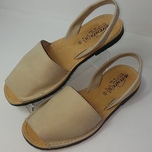 IBICENCA by BNK Leather Slingback Sandals Sz 40